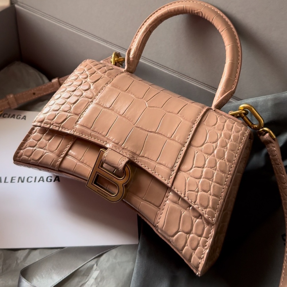 BALENCIAGA NUDE/BIEGE XS HOURGLASS